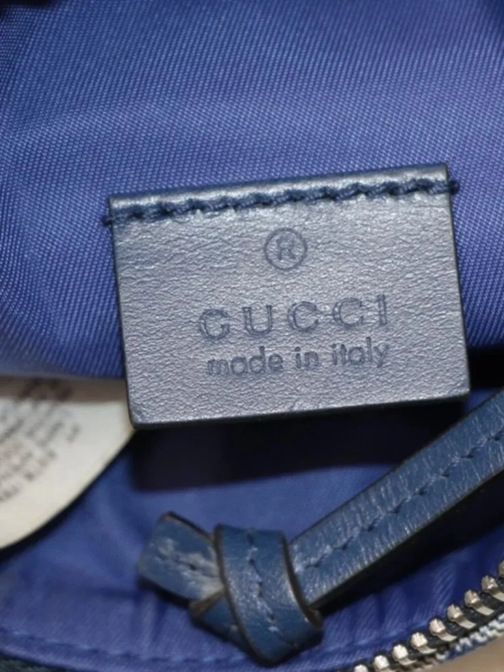 GUCCI Kids Jacquard Logo Patch Belt Bag - Blue